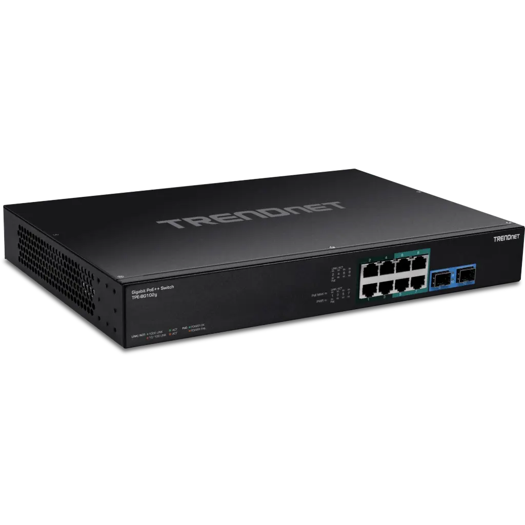 TRENDnet TPE-BG102G 10-Port Gigabit PoE++ Switch 