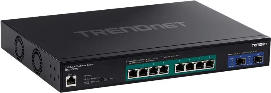 [TPE-3102WS] TRENDnet 10-Port Multi-Gig Web Smart PoE+ Switch