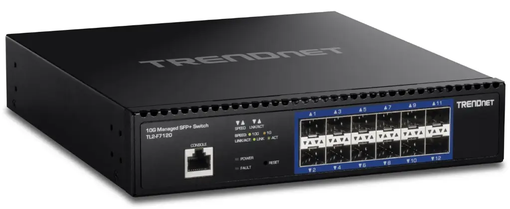 [TL2-F7120] TRENDnet 12-Port 10G Layer 2 Managed SFP+ Switch