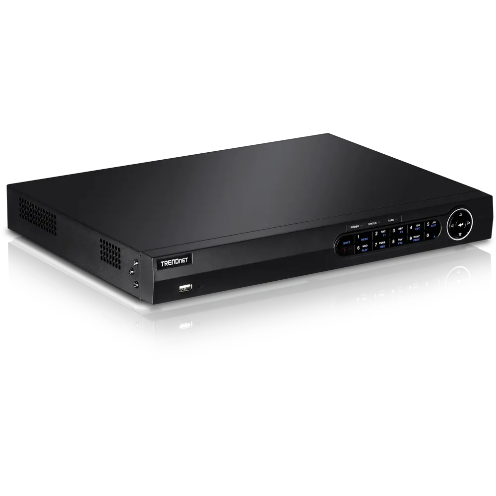 [TV-NVR416] TRENDnet TV-NVR416 16 Channel 4K UHD PoE+ Network Video Recorder 