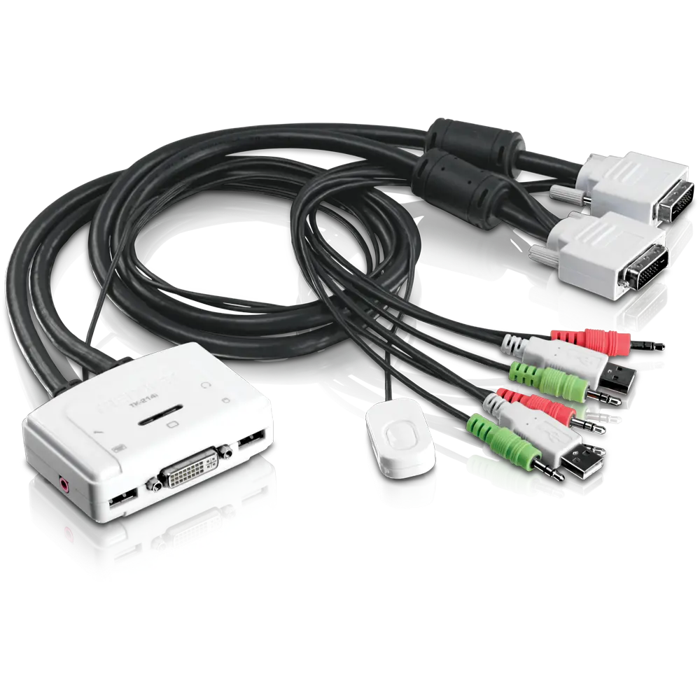 [TK-214I] TRENDnet 2-Port DVI USB KVM Switch Kit with Audio