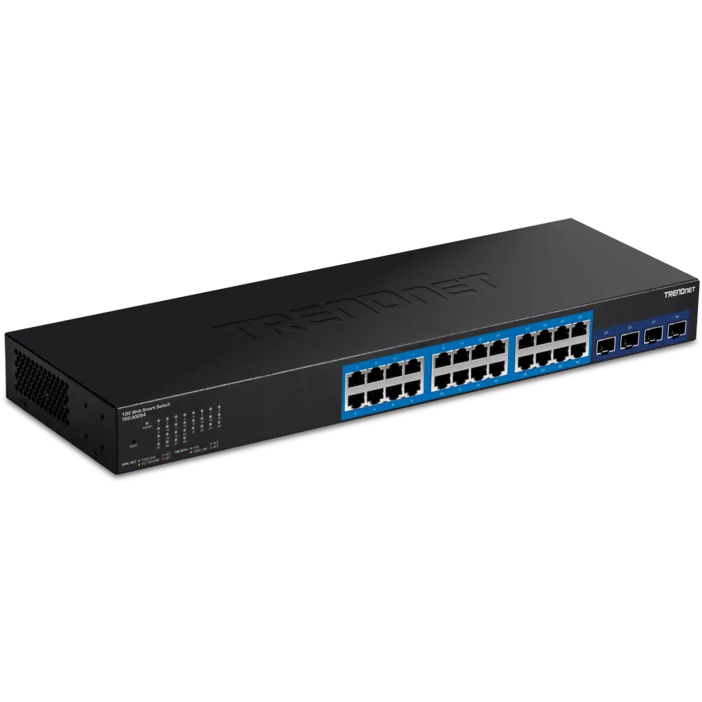 TRENDnet TEG-30284 24-Port Gigabit Web Smart with 4 x 10G SFP+ slots Switch