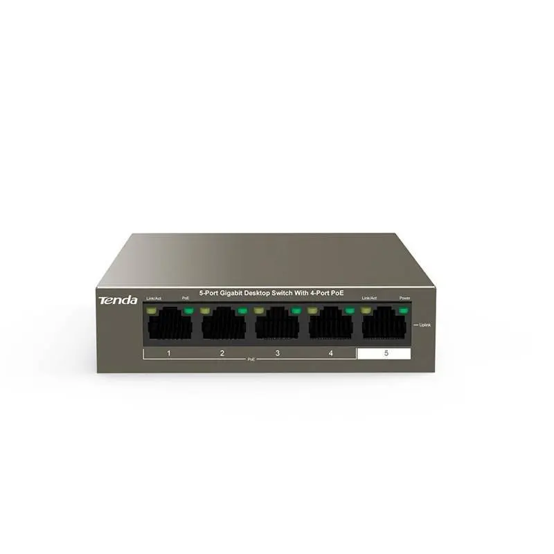 Tenda 5-Port 10/100/1000 PoE Switch with 4-Port PoE TEG1105P-4-63W 