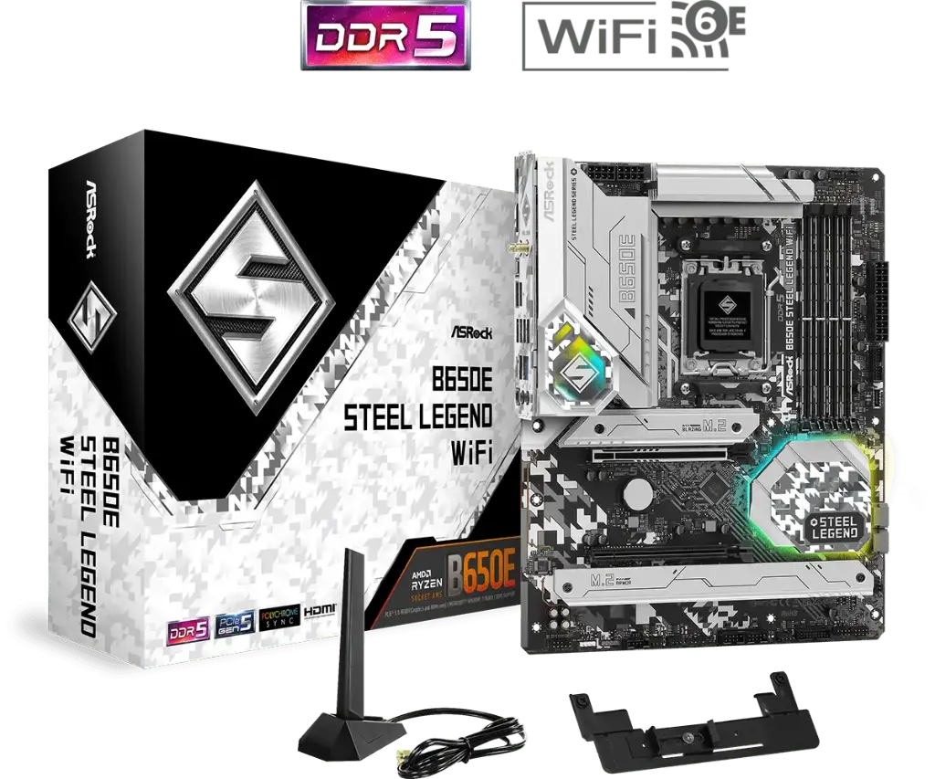 [90-MXBJY0-A0AUAYZ] ASRock B650E Steel Legend WiFi ATX Motherboard