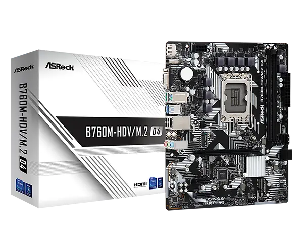ASRock Intel B760M-HDV/M.2 D4 Micro-ATX Motherboard