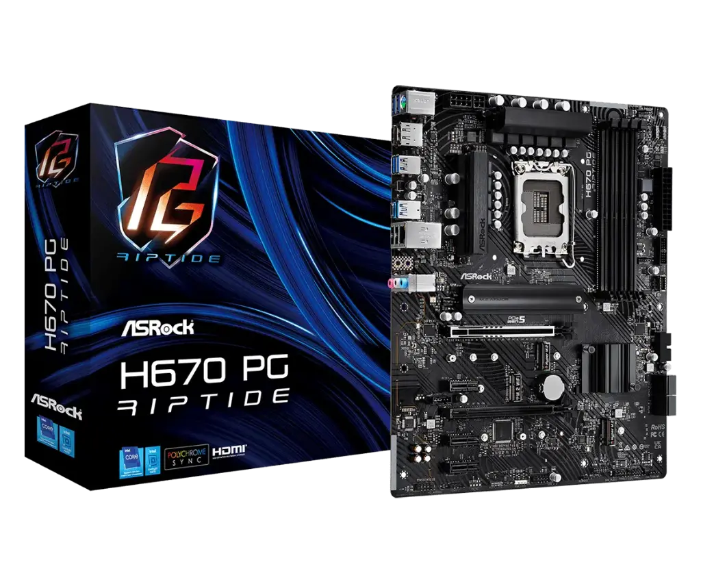 ASRock Intel H670 PG Riptide PCIe 5.0 ATX Motherboard