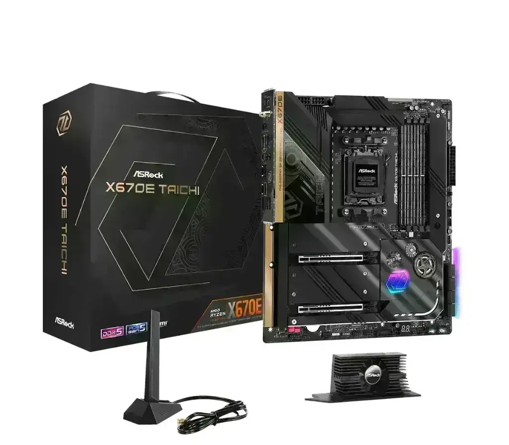ASRock X670E Taichi AM5 DDR5 AMD Ryzen 7000 SATA 6Gb/s Extended ATX Motherboard 