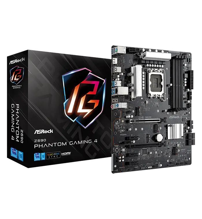 ASRock Z690 Phantom Gaming 4 LGA 1700 Intel Z690 SATA 6Gb/s DDR4 ATX Intel لوحة أم