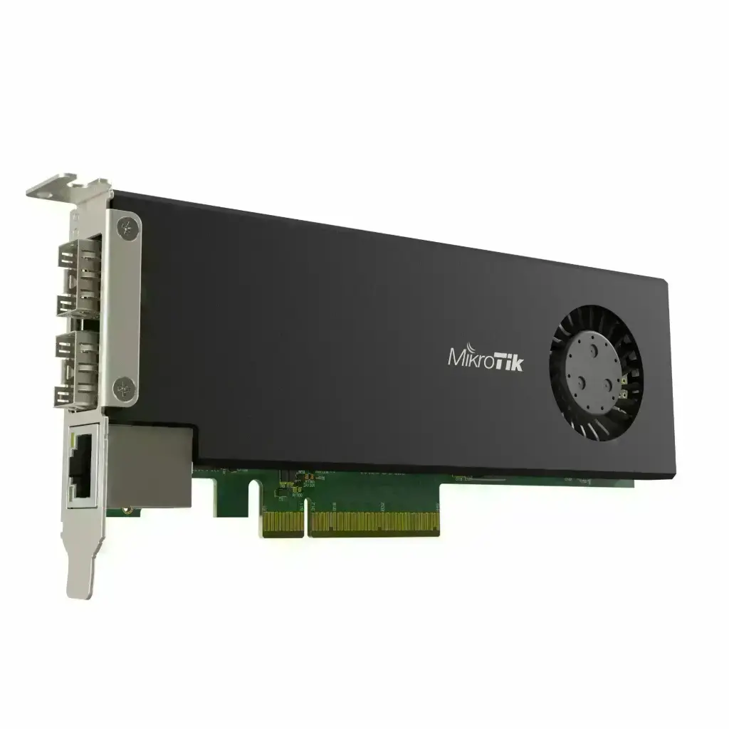 MikroTik CCR2004-1G-2XS-PCIe is a 2x SFP28 25GbE Router on a PCIe Card