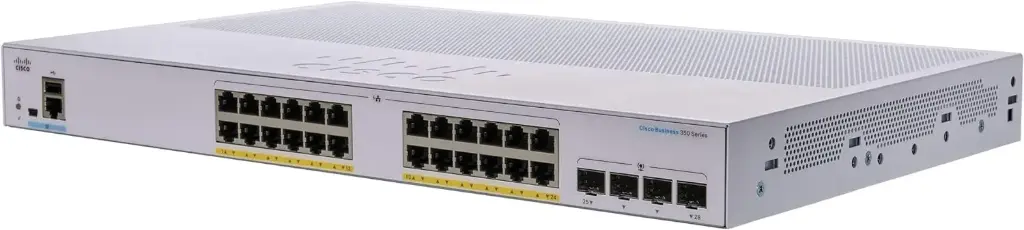 Cisco Business CBS350-24P-4G Managed Switch, 24 Port GE, PoE, 4x1G SFP