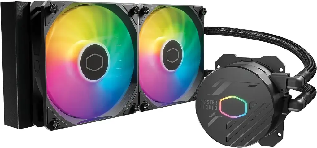 CoolerMaster MasterLiquid 240L Core ARGB CPU Liquid Cooler - Black 