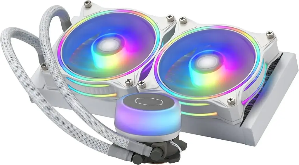 CoolerMaster MasterLiquid ML240 Illusion All In One Liquid CPU Cooler- White Edition