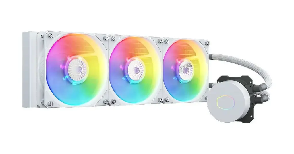 CoolerMaster MasterLiquid ML360L ARGB V2 AIO CPU Liquid Cooler-White 