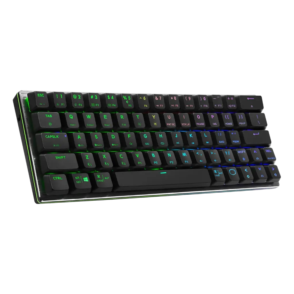 CoolerMaster SK622 Space Gray White Hybrid Wireless Mechanical Keyboard with Low Profile Red Switches