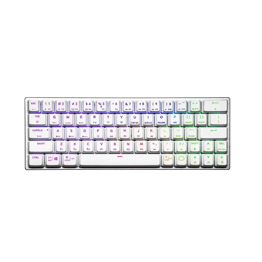 CoolerMaster SK622 Silver White Hybrid Wireless Mechanical Gaming Keyboard with Low Profile Red Switches