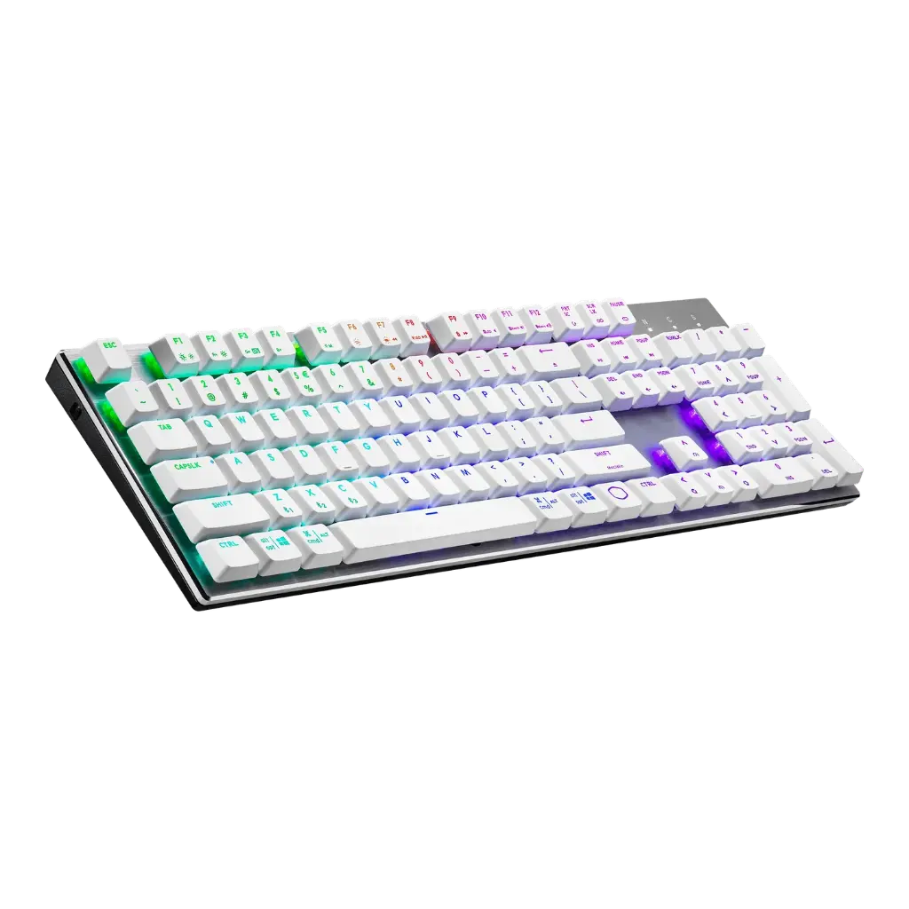 CoolerMaster SK653 Wireless White Mechanical Gaming Keyboard - Red Switches