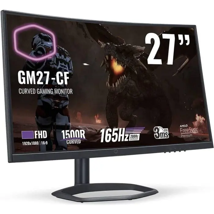 شاشة CoolerMaster GM27CF FHD 27" Curved, FHD, 165Hz, 3ms (GTG)