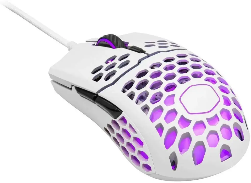 CoolerMaster MM711 RGB Lightweight Wired Gaming Mouse - White Matte