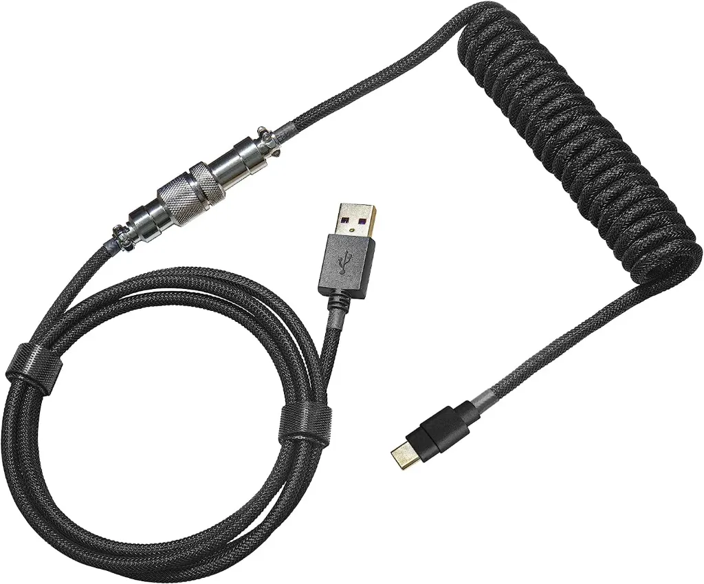 CoolerMaster Coiled Keyboard Cable - Shadow Black