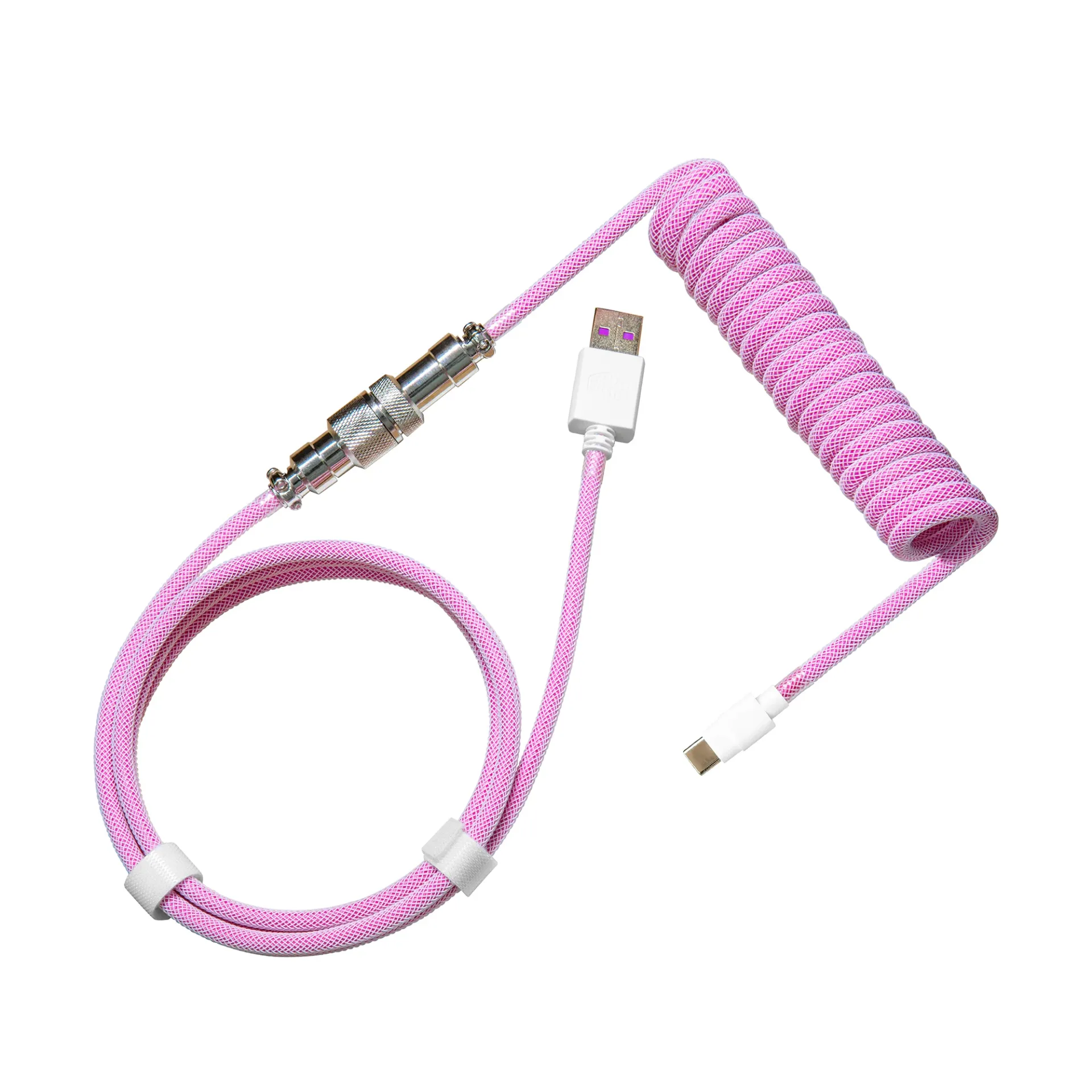 CoolerMaster Coiled Keyboard Cable - Candy Magenta