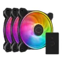 CoolerMaster MasterFan MF120 Halo2 3in1 ARGB Gen 2 LED Rings Case Fan - Black