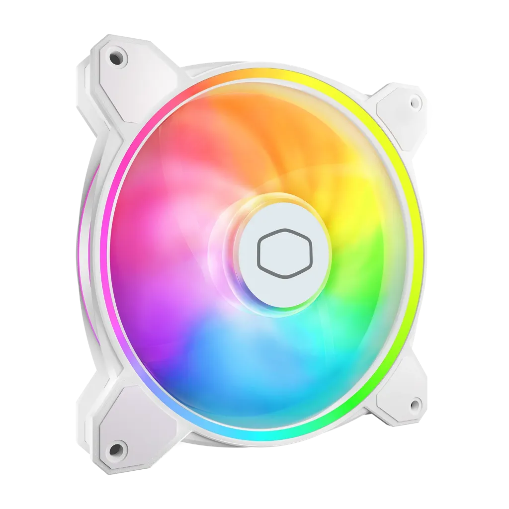 CoolerMaster MasterFan MF140 Halo2 Fan Duo-Ring ARGB Gen 2 LED Rings - White
