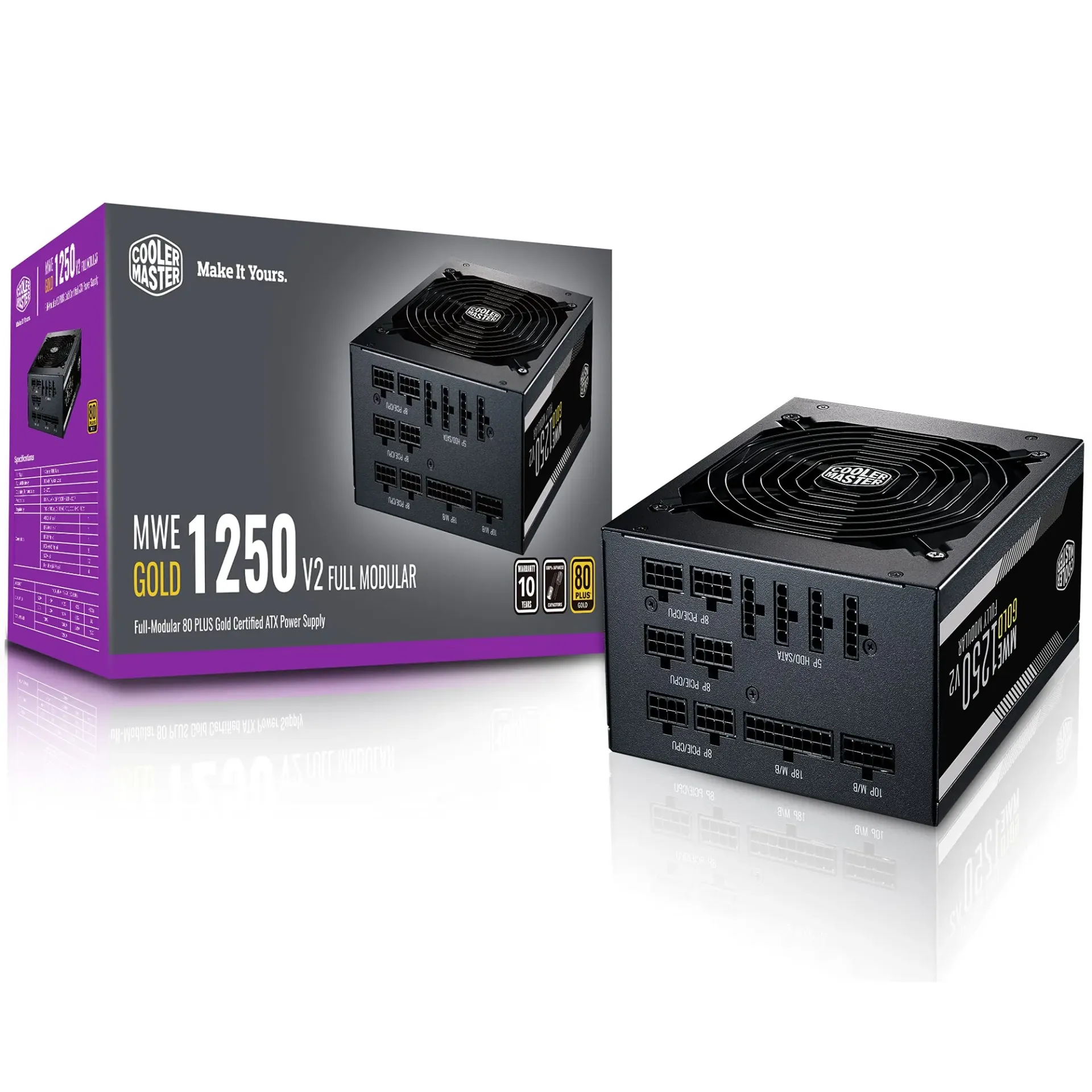 [MPE-C501-AFCAG-UK] CoolerMaster MWE Gold 1250 V2 Fully Modular 80+ Power Supply