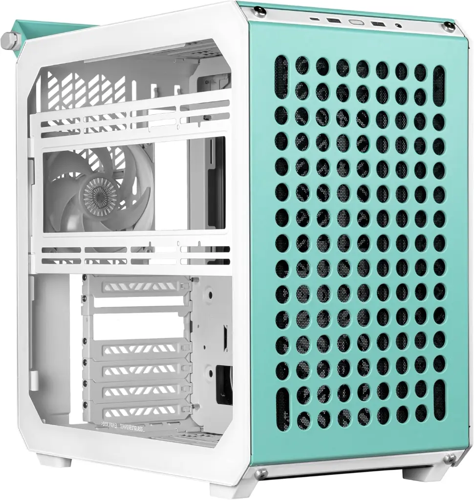 CoolerMaster QUBE 500 Flatpack Mid-Tower ATX Gaming PC Case - Macaron Edition
