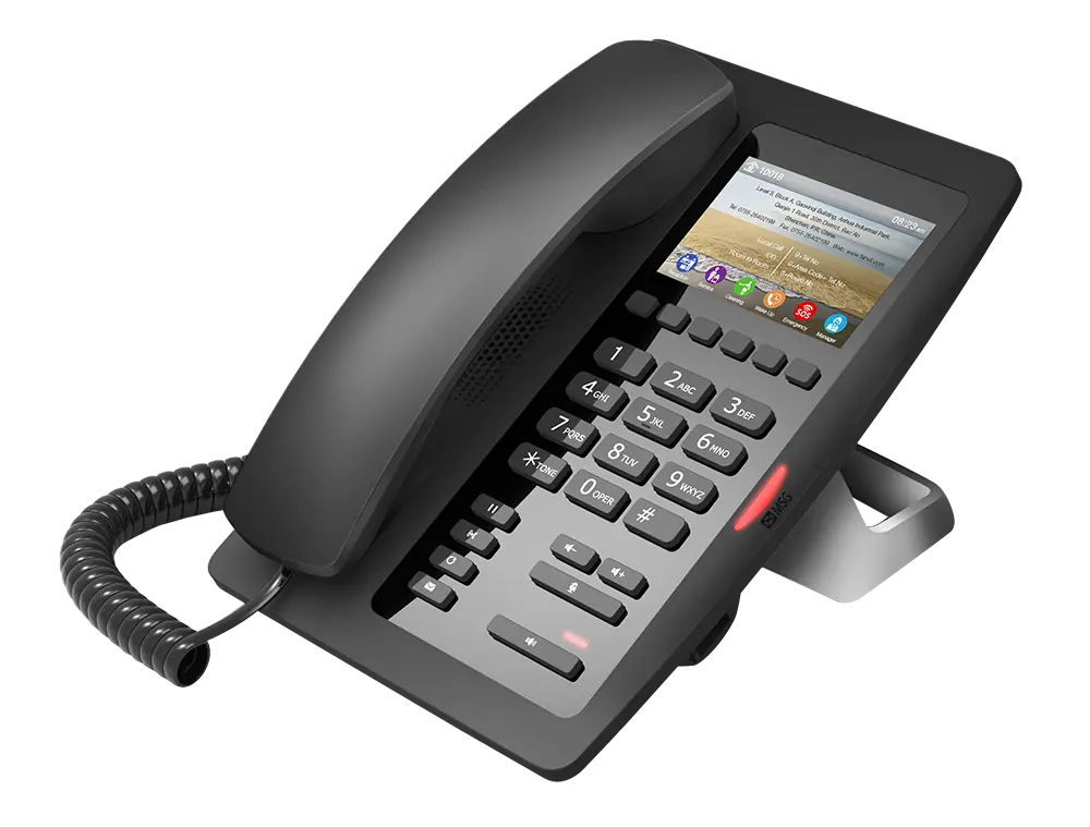 [H5-BLACK] Fanvil H5 Elegant High-end Hotel Color Display IP Phone -Black 