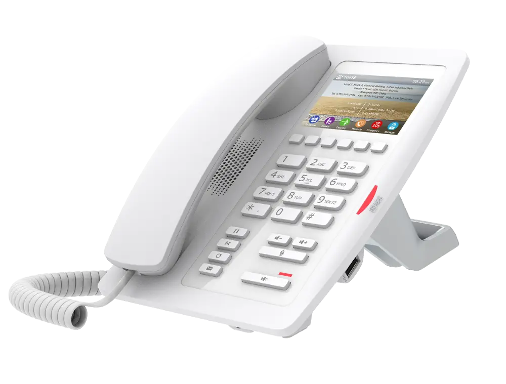 Fanvil H5 Elegant High-end Hotel Color Display IP Phone -White