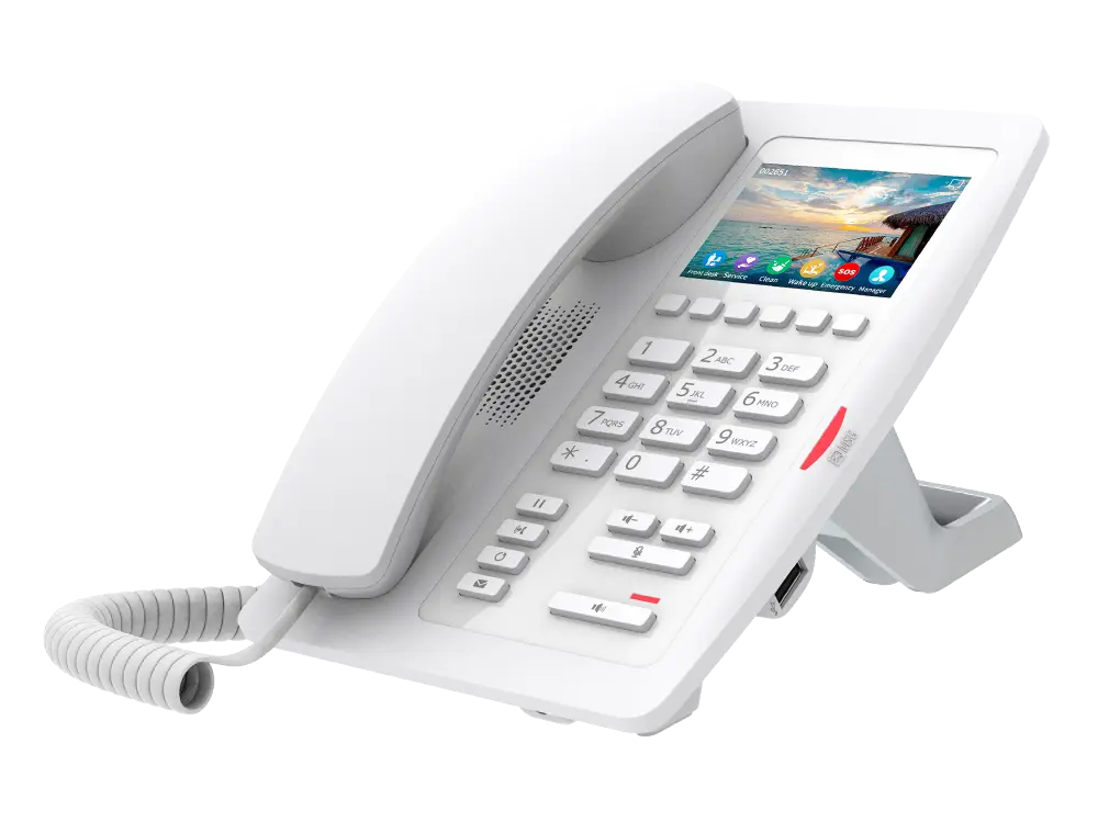 Fanvil H5W WiFi High-end 3.5" Color Display Hotel Phone - White 