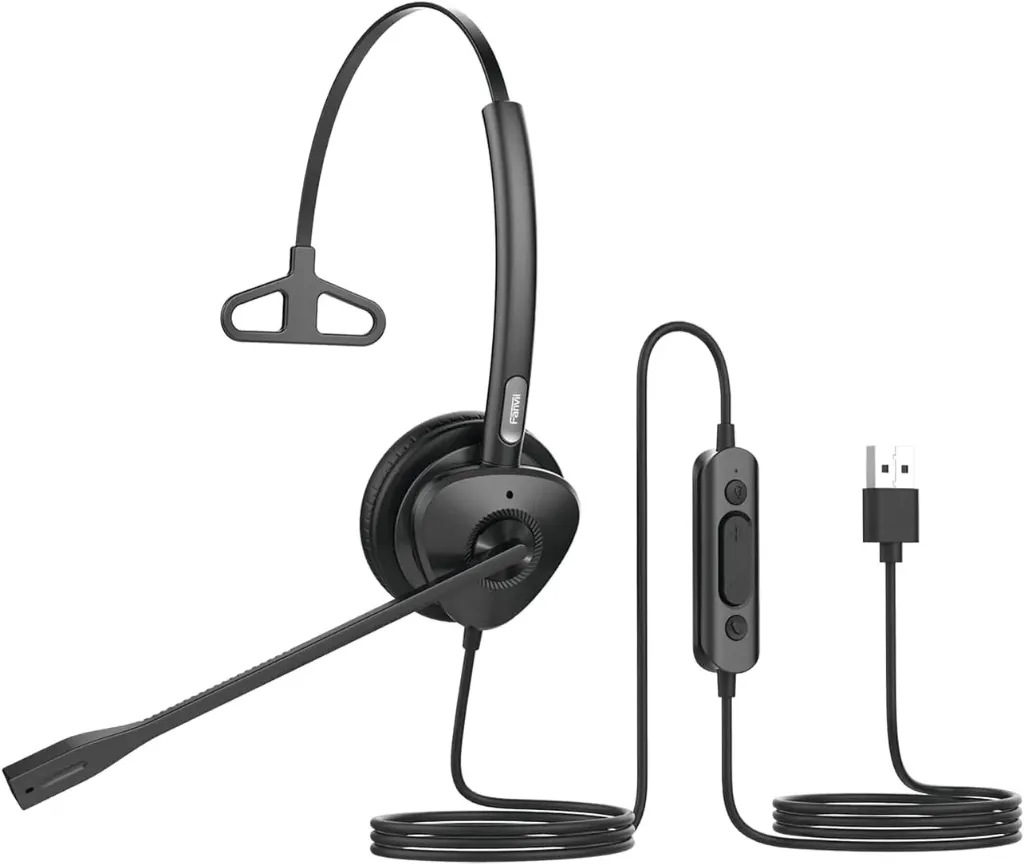 Fanvil HT301-U USB Wired Headset Dual mic Noise Reduction, HD Audio