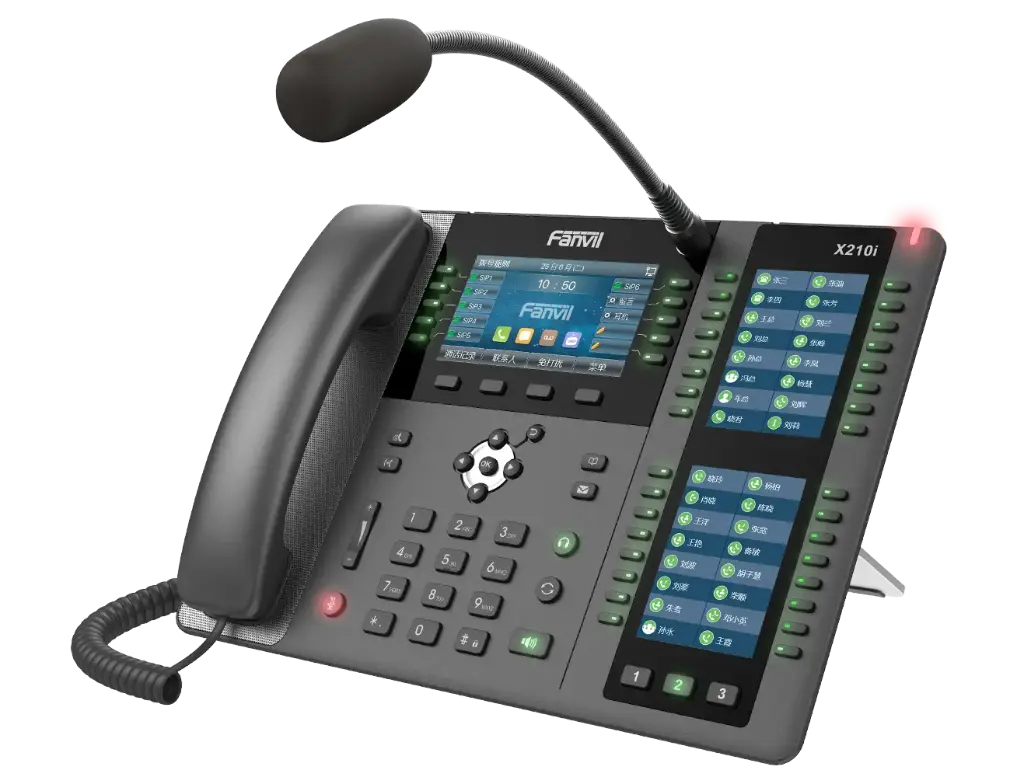 Fanvil X210i Paging Console Phone 20 Line 106 DSS Keys,with paging neck