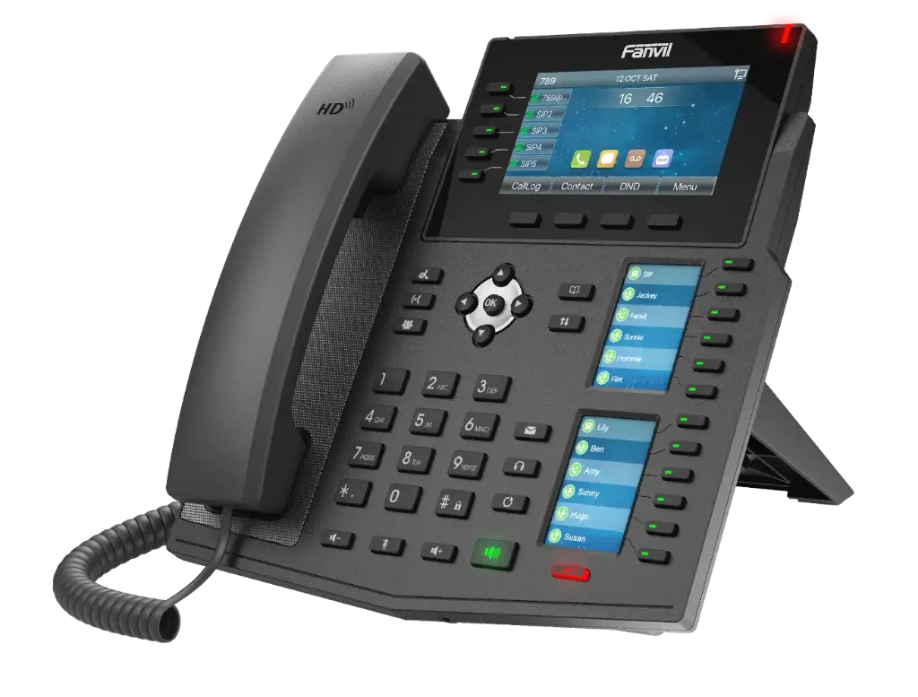 [X6U] Fanvil X6U Executive level IP phone for ITSP 20 line Gigabit Tri-Color Screen 