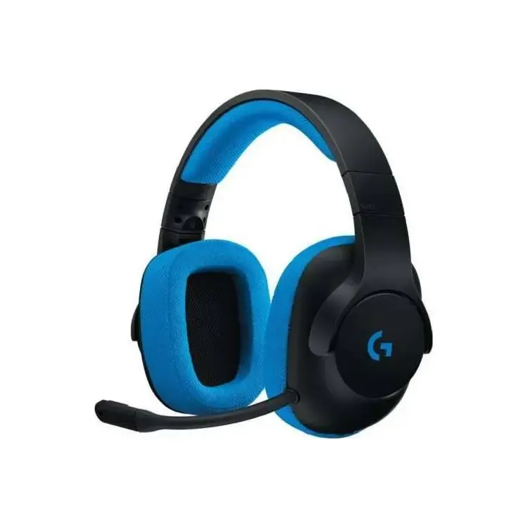 Logitech G233 Prodigy سماعات ألعاب سلكية - BLACK/CYAN - 3.5 MM