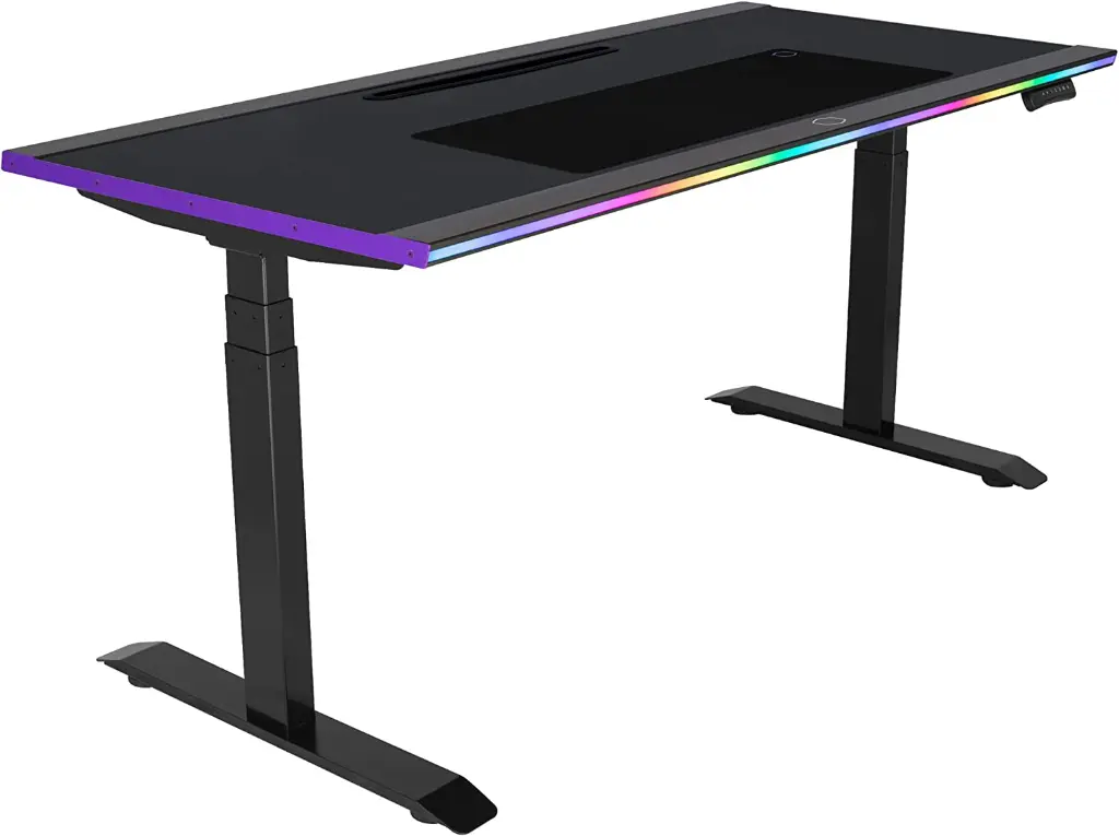 CoolerMaster GD160 ARGB Sitting and Standing Positions PC Gaming Desk with Electric Height-Adjustable