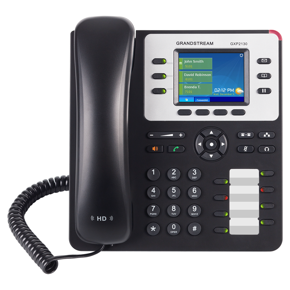 Grandstream Enterprise IP Telephone GXP2130 (2.8" LCD, POE, Power Supply Included)