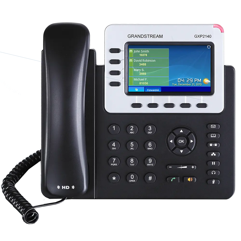 Grandstream Enterprise IP Phone GS-GXP2140 ,4.3" Color Display, POE 