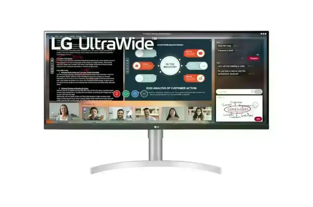 LG UltraWide 34" FHD IPS Display 75Hz HDR Monitor 34WN650-W 
