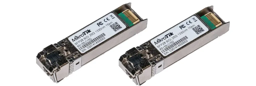MikroTik XS+2733LC15D SFP/ SFP+ SFP28 - Single Mode Modules Pair 