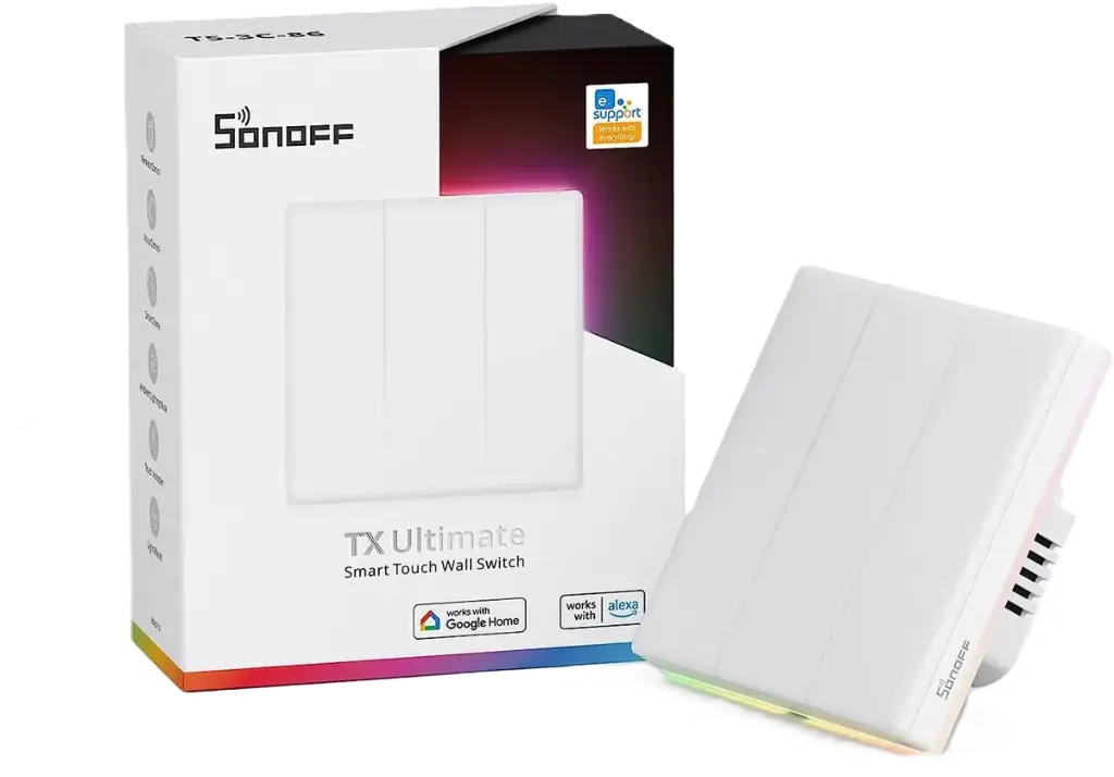 [T5-3C-86] Sonoff TX Ultimate 3 Gang Smart wall switch -T5-3C-86