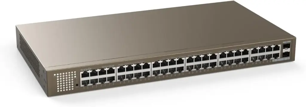 Tenda TEG1050F, 48 Port Gigabit Switch, with 48 Gigabit Ports & 2 SFP Slots 