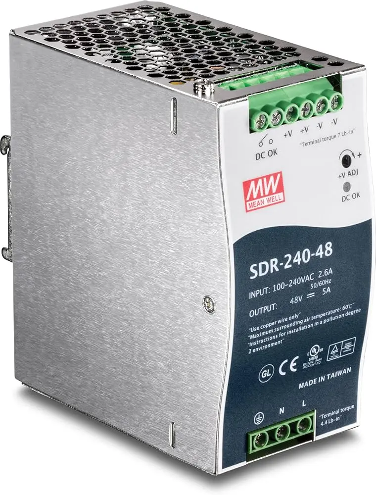 [TI-S24048] TI-S24048 240 W Single Output Industrial DIN-Rail Power Supply for  TI-PG541i