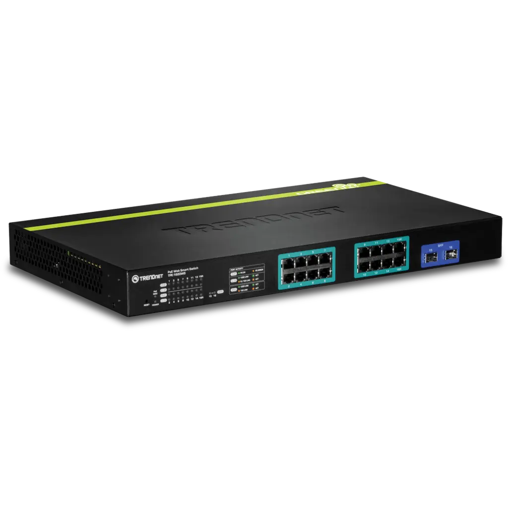 Trendnet 16-Port Giga POE+ web smart 185W Switch TPE-1620WS (Version v1.0R)