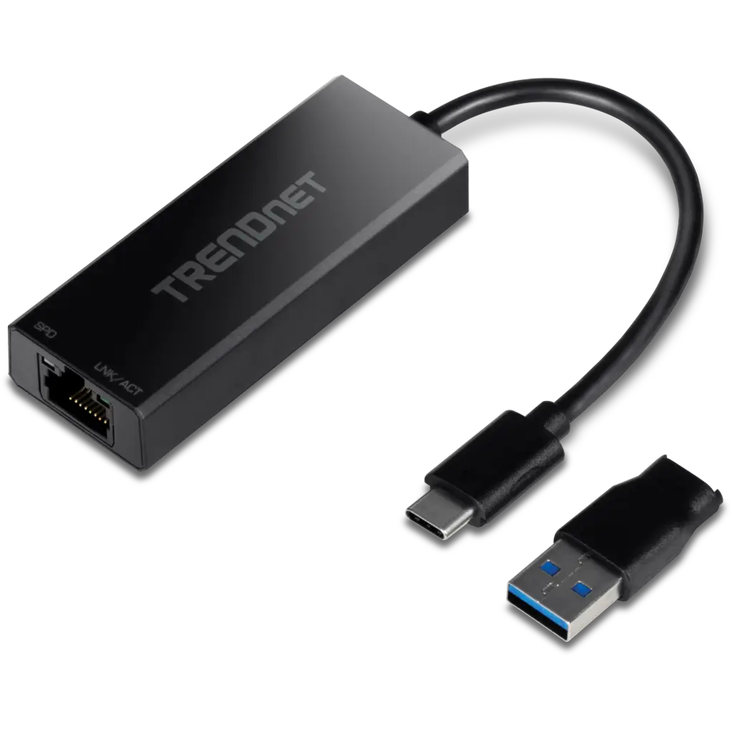 TRENDnet USB-C 3.1 to RJ-45 2.5 Gigabit LAN Ethernet, TUC-ET2G, Cable Adapter