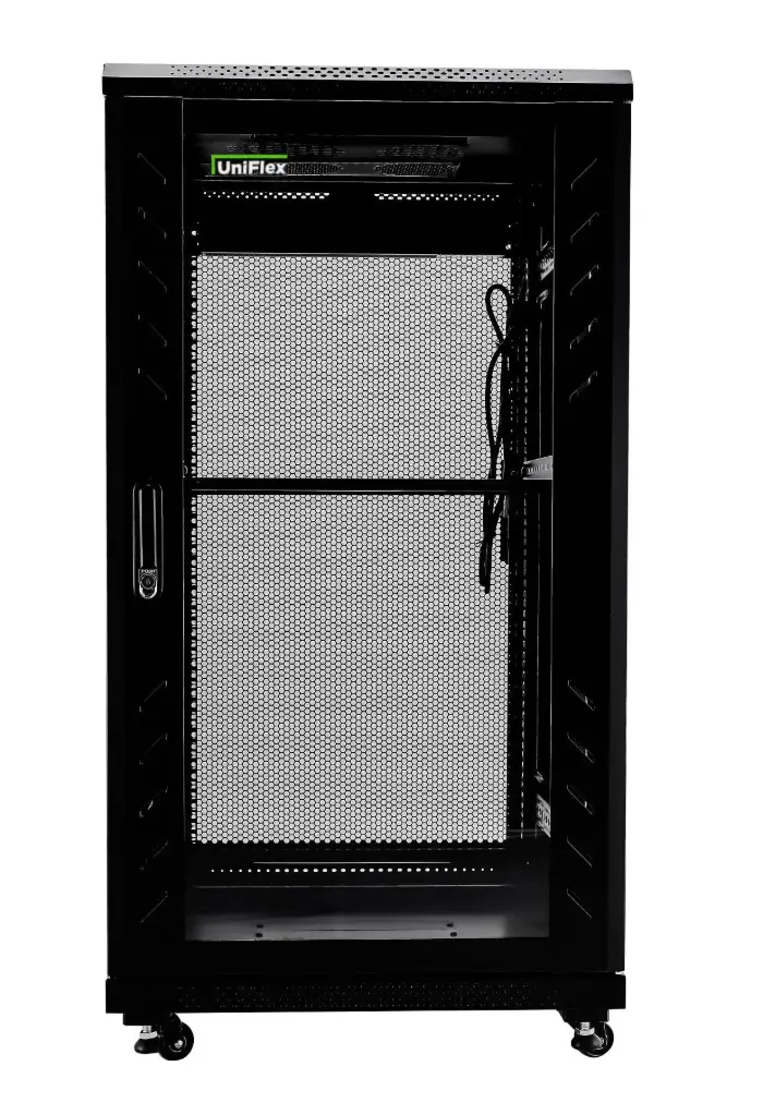 UniFlex Floor Standing Rack 37U 600*600mm with 2-fans and side locks 