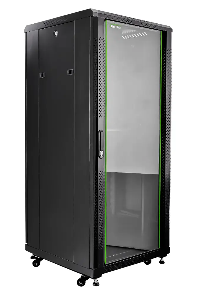 UniFlex Floor standing Rack 42U 600*600mm  with 2 fans,with side locks