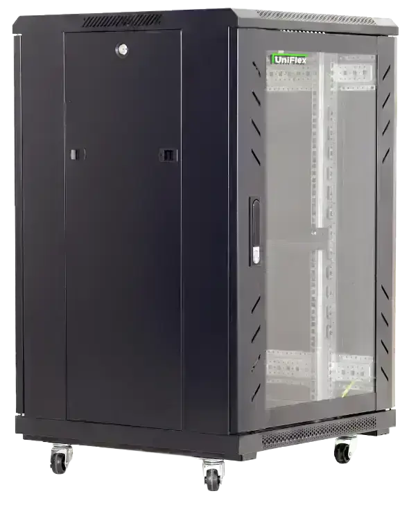 UniFlex Wall Mount Rack 12U 600*600mm with 1-fan and side locks