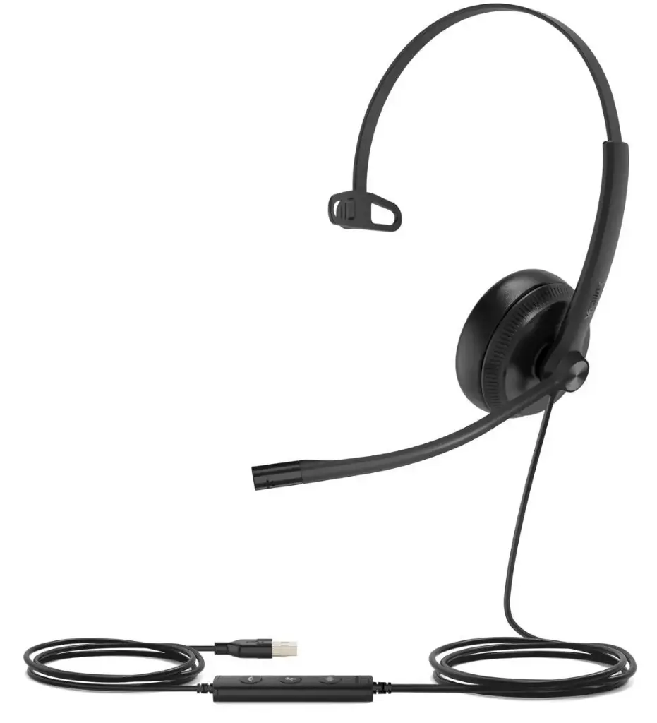 [UH34 Lite Mono Teams] Yealink UH34 Lite Mono Microsoft Teams Wired Headset-USB-A 2.0 