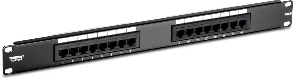 [TC-P16C6] TRENDnet TC-P16C6 16-port Cat6 Unshielded Patch Panel